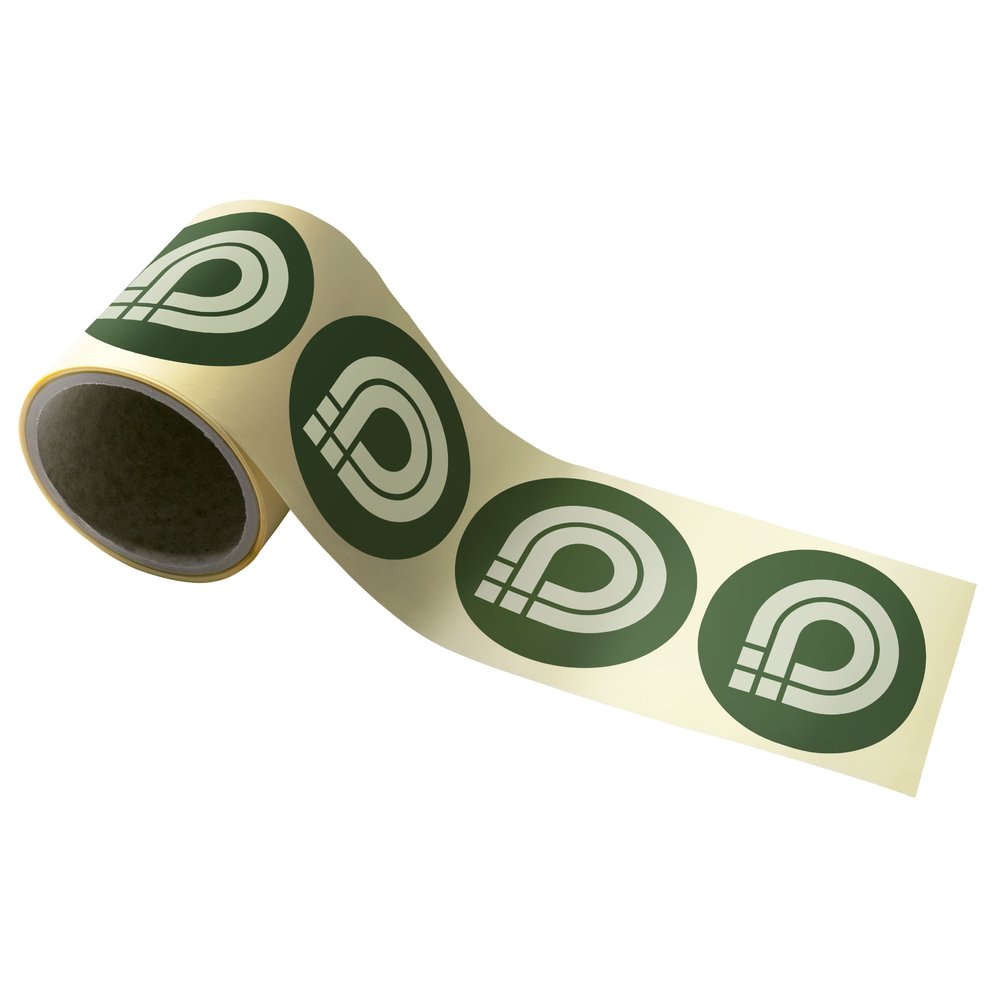 Round selfadhesive labels, free format, free size specification, round