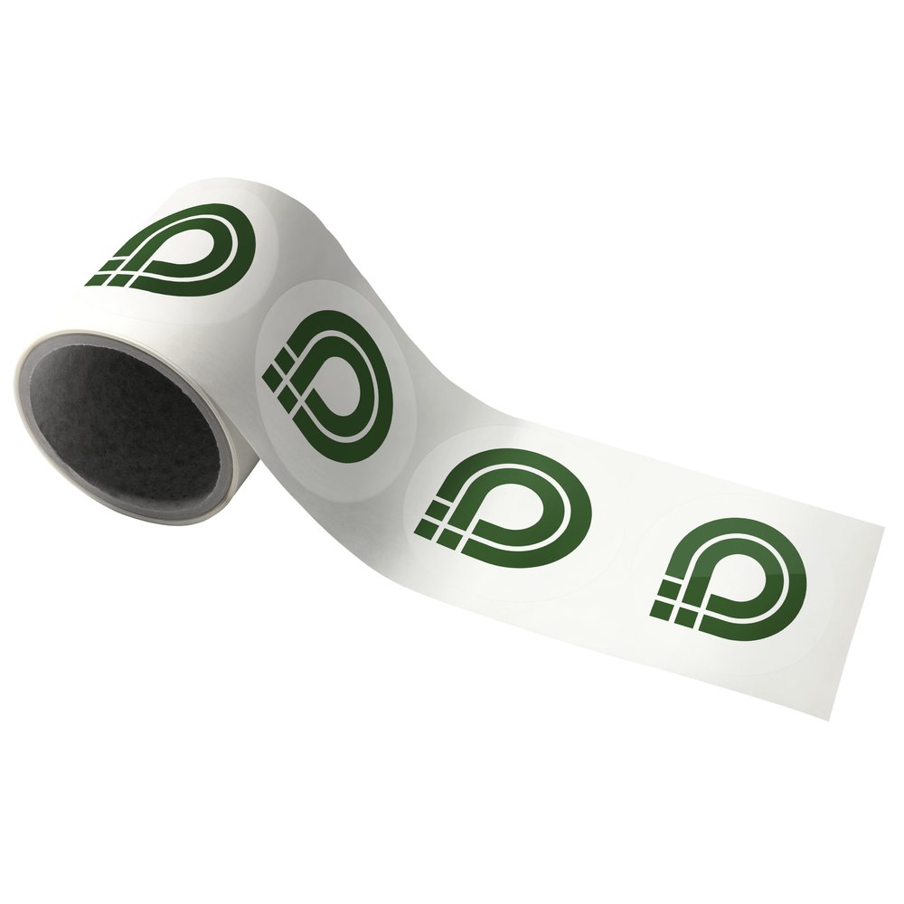 Round selfadhesive labels, free format, free size specification, round