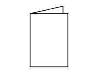 Folded 4-page leaflet with one fold.