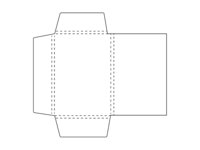 Paper folder with three flaps and filling height.