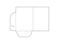 Paper folder with two flaps and optional accessories.