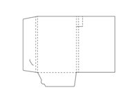 Paper folder with two pockets and pen holder.