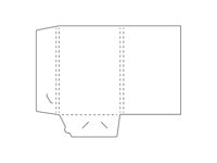 Paper folder with business card slot and two flaps.