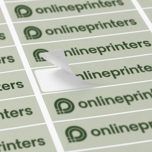 Papier-Adressaufkleber zum Abziehen.