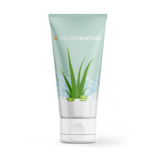 Light blue tube of shower gel with flip-top cap.