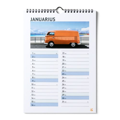 Wire-o Wall Calendars, A4 Half, 4/0 colours 3