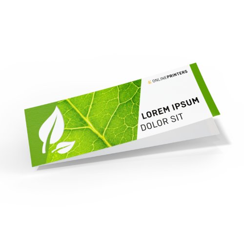 Folded Leaflets eco/natural paper, Landscape, DL 1