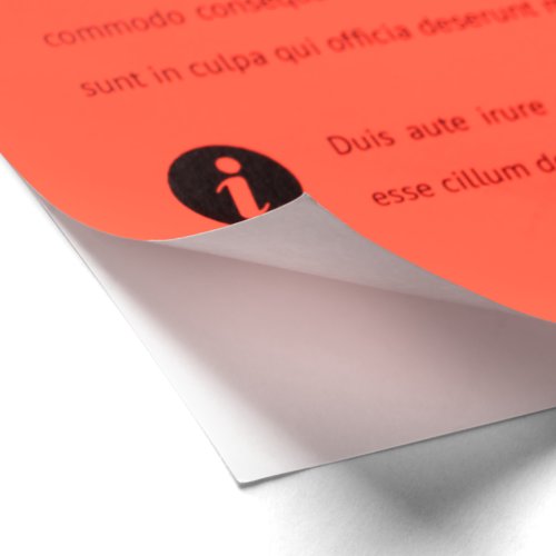 Neon yellow paper sticker with strong adhesion.