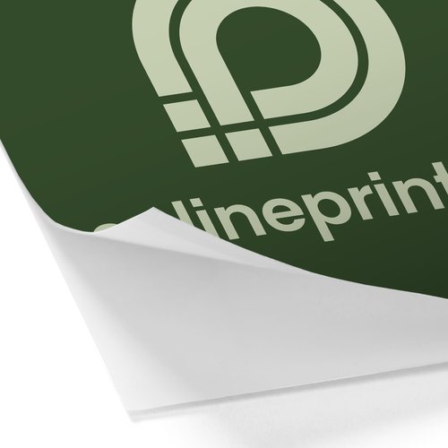 Paper sticker in CD shape, self-adhesive.