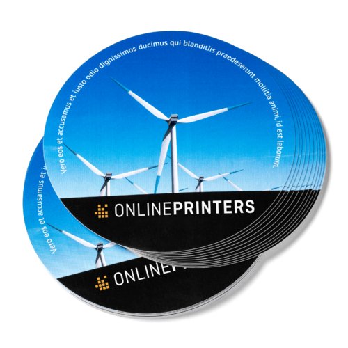 Promotional stickers, round, 9.5 cm diameter 1