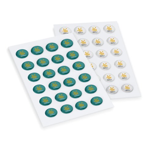 3D stickers, Ø 1.5 cm, 4/0 colours 1