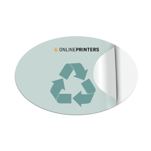 Eco-friendly stickers, Oval, 9.5 x 14.5 cm 1