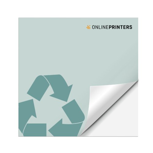 Eco-friendly paper sticker, squared.