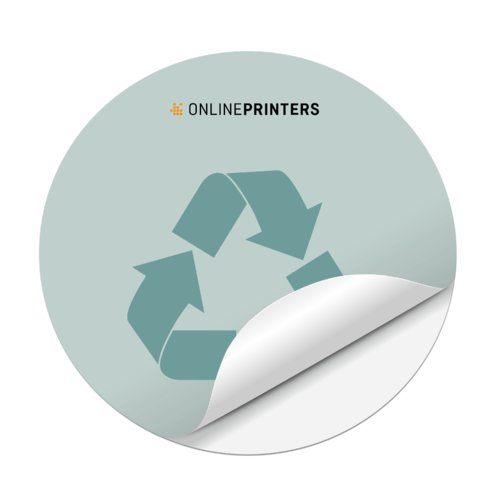 Eco-friendly round sticker.