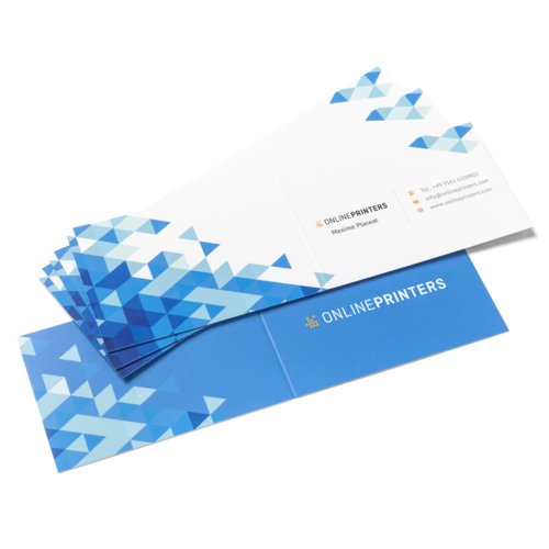 Fold. business card Landscape, 9.0x5.0 cm 1