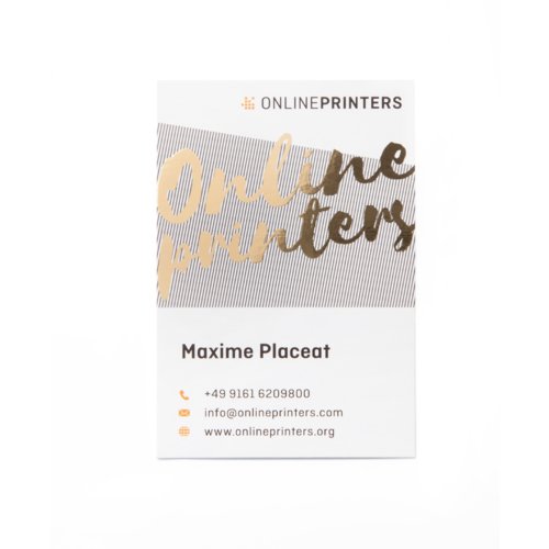 Business cards with spot hot foil stamping, 9.0 x 5.0 cm, printed on both sides 2