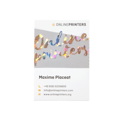 Business cards with spot hot foil stamping, 9.0 x 5.0 cm, printed on both sides 9