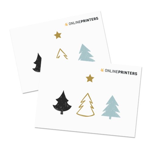 Folded Christmas cards, landscape, A6 1