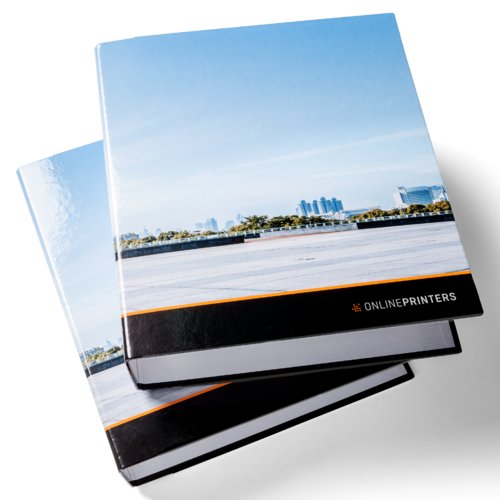 Paper file folder with external print.