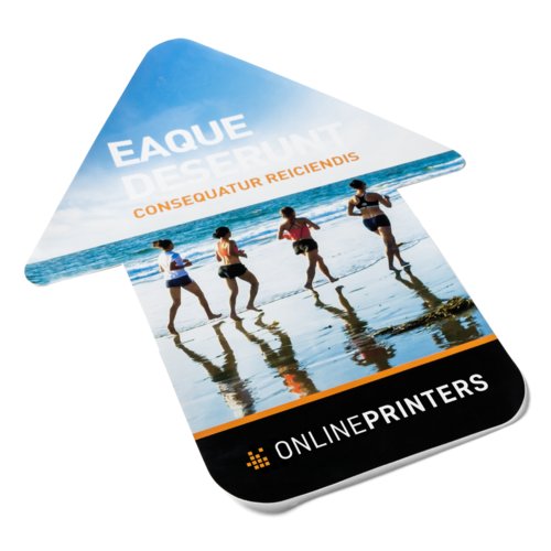 White adhesive foil in custom shape.