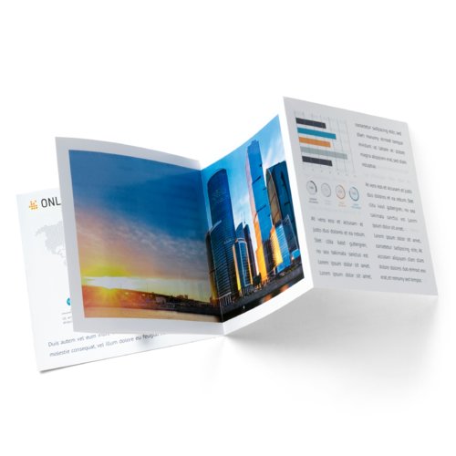 Folded Leaflets UV-coated Portrait, CD-Format 6