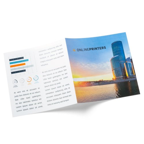 Folded Leaflets UV-coated Portrait, CD-Format 2