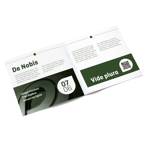 CD-format brochure with glued binding.
