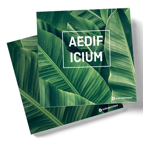 Square sticky notes for labeling and further processing.