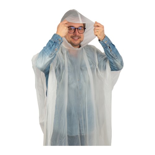 Compostable rain poncho Fleurus 2