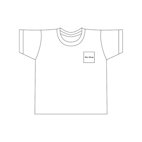 Cotton T-shirt with short sleeves and a round neckline.