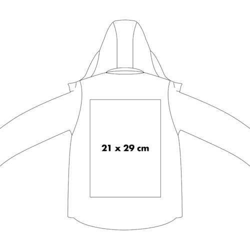 Softshell jacket with hood and full zipper.