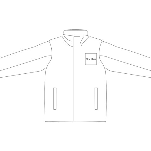 Windbreaker with zipper and side pockets.