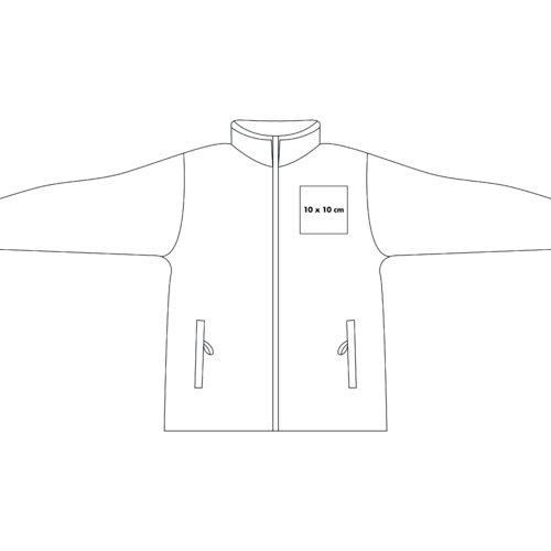 Softshell jacket with full zipper and side pockets.