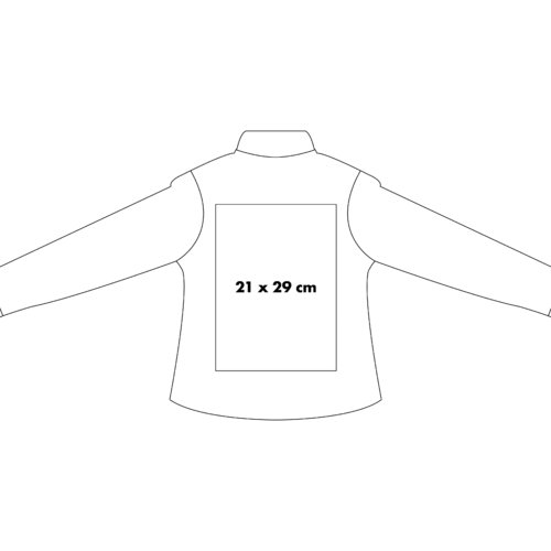 Softshell jacket with full zipper and side pockets.