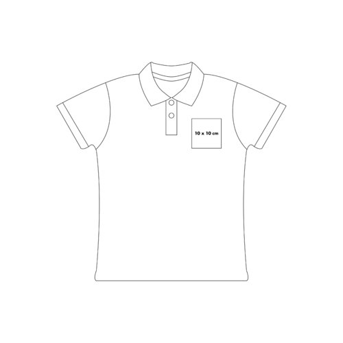 Cotton polo shirt with short sleeves and button placket.