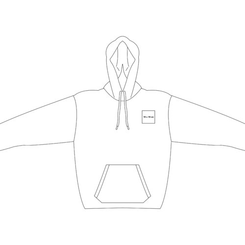 Hoodie with kangaroo pocket and drawstring hood.