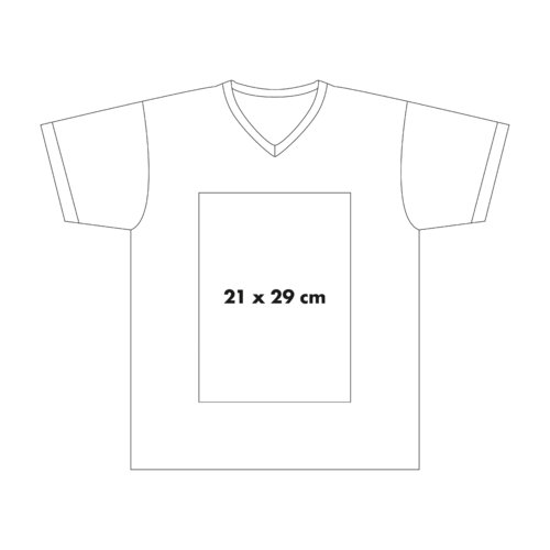 Cotton V-neck t-shirt with short sleeves.
