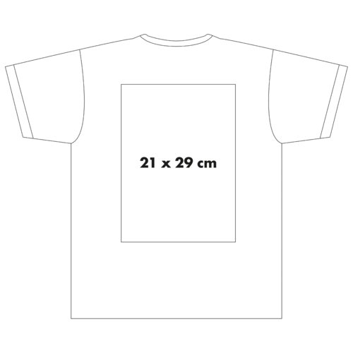 V-neck t-shirt made of fabric with short sleeves.