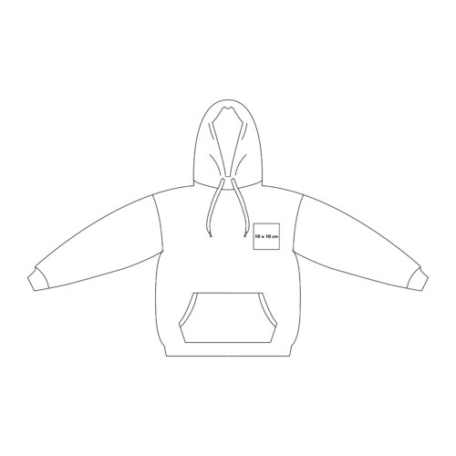 Cotton hoodie with hood and kangaroo pocket.