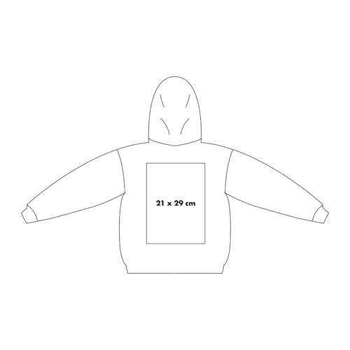 Cotton hoodie with hood and kangaroo pocket.