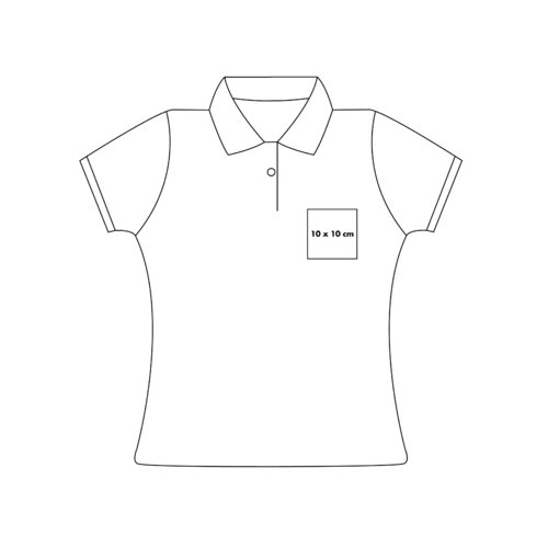 Cotton polo shirt with short sleeves and collar.