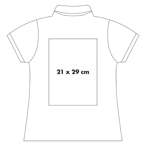 Cotton polo shirt for women with short button placket.