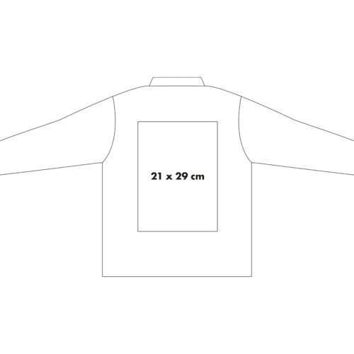 Long-sleeved cotton polo shirt with button placket.