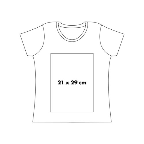 Cotton T-shirt for women with short sleeves.
