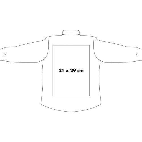 Light-colored Shirt with long sleeves and a collar.