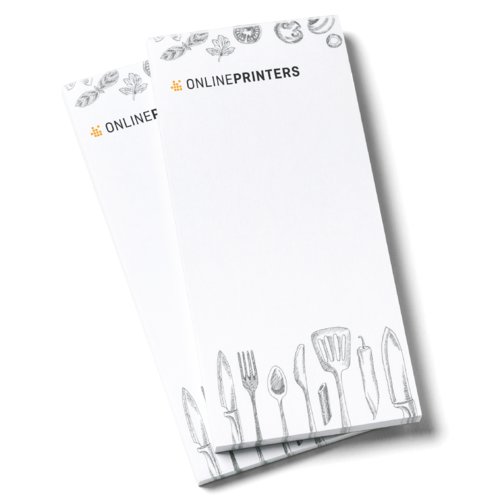 Paper notepad for gastronomy.
