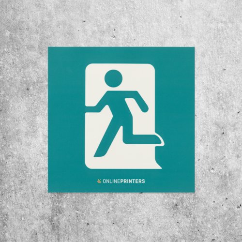 Luminous sticker in a square shape.