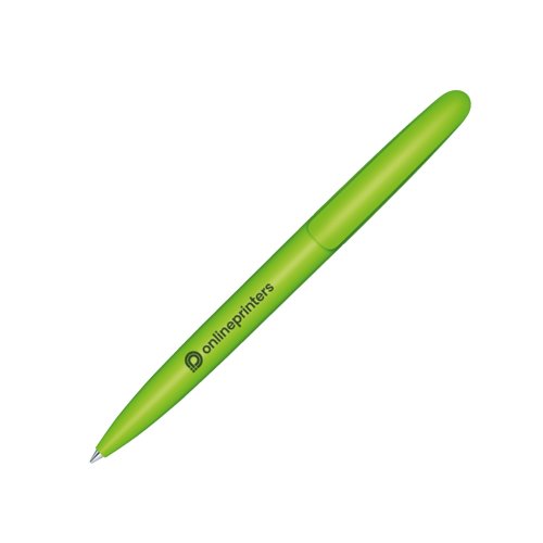 Green bio ballpoint pen with twist mechanism.