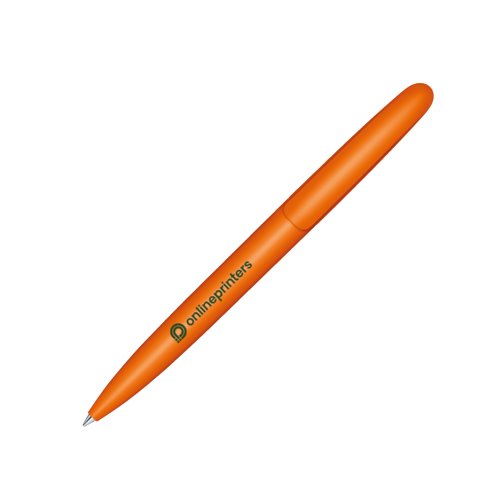 Orange bio twist ballpoint pen with clip.