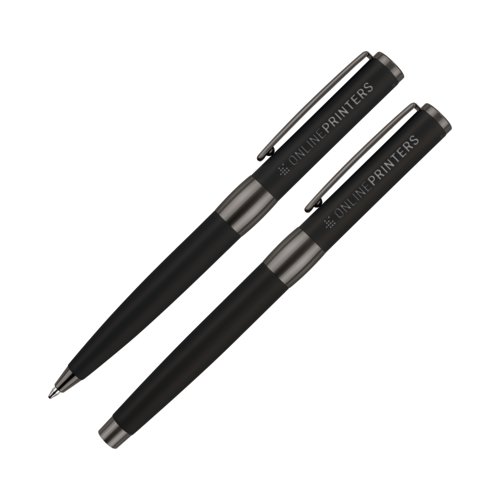 senator® Black Line set of ball pen and fountain pen in a case 1